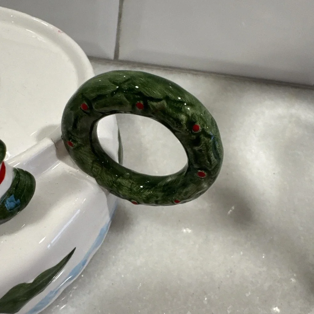 Himark Holiday Snowman Hurricane Candle Holder‎